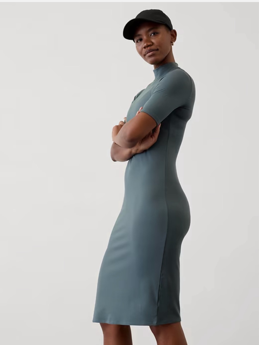 Athleta Signature Rib Mock Neck Dress - Picture 2 of 7